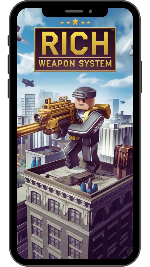 Roblox Mod APK v2.656.677|Mega Mod Menu,Unlimited Robux, Wallhack 7 Roblox Rich Weapons 576x1024 1